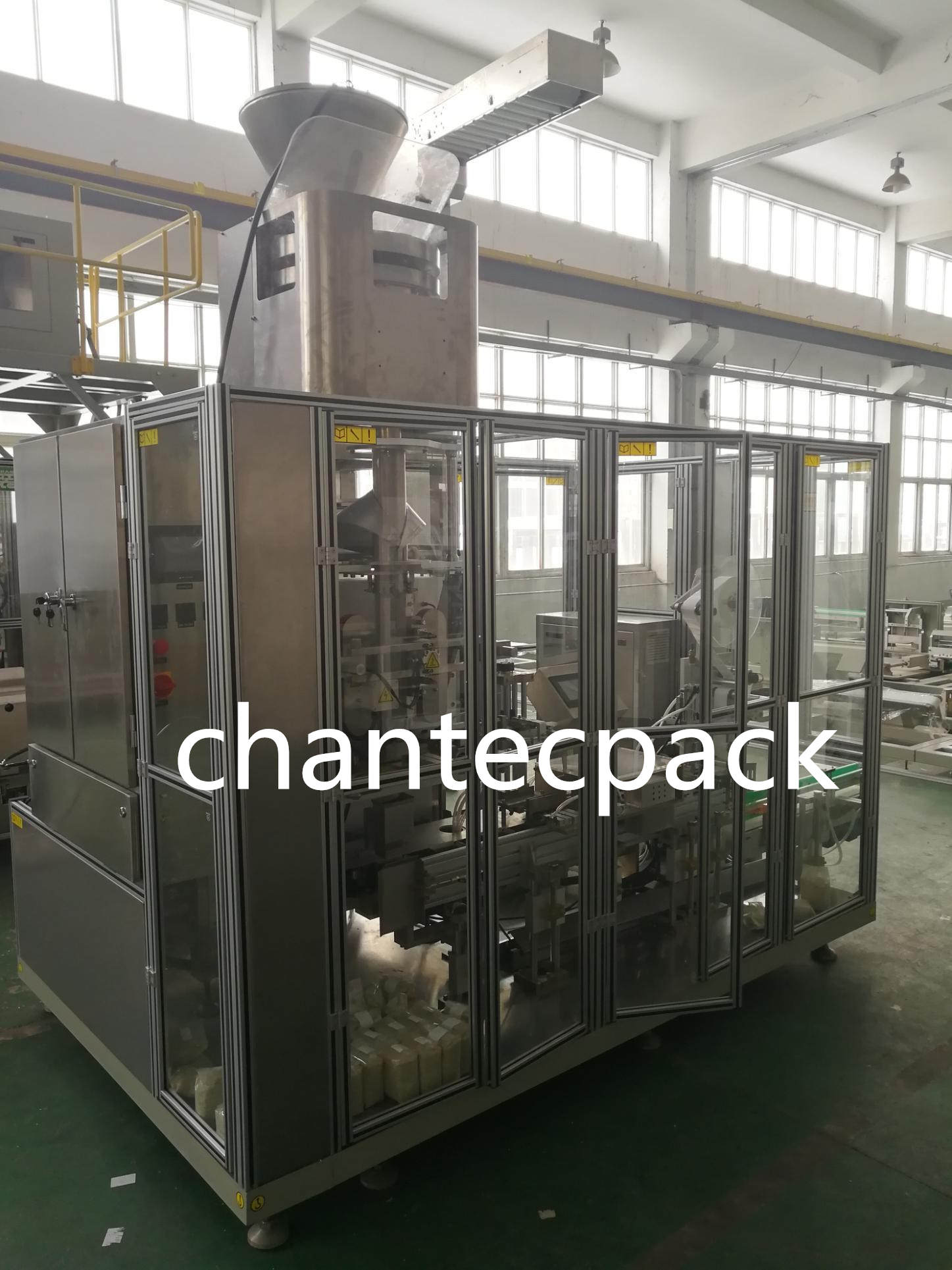 brick bag Vacuum Packaging Machine With Label Sticking Device