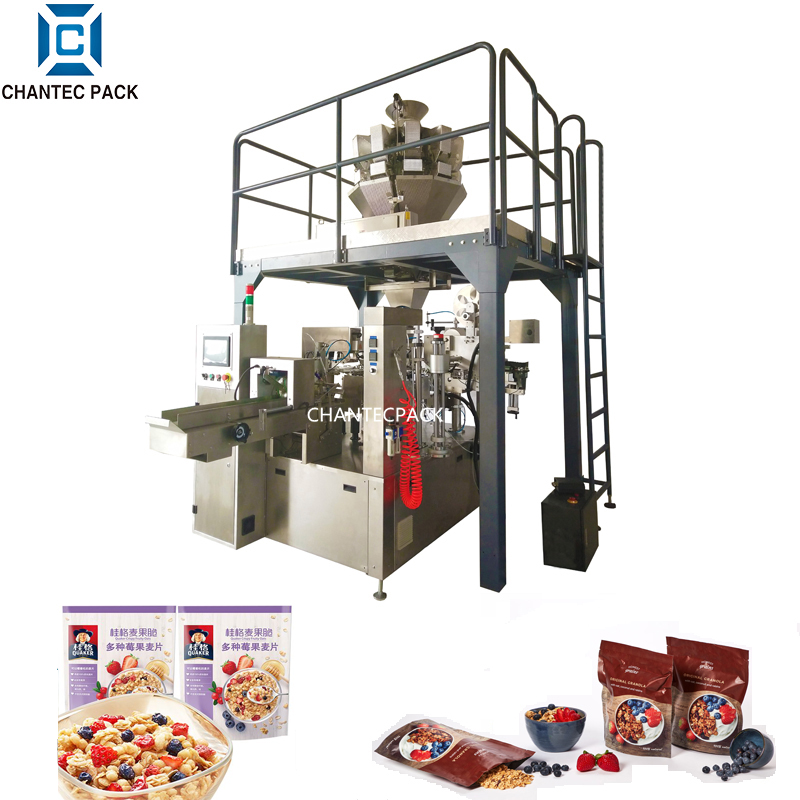 oatmeal stand up doypack pouch bag packing machine